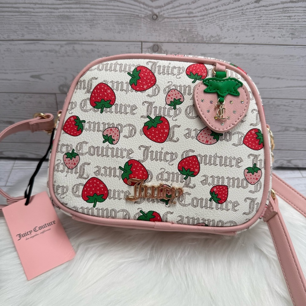 Juicy Couture Crossbody Bag with Strawberry Print